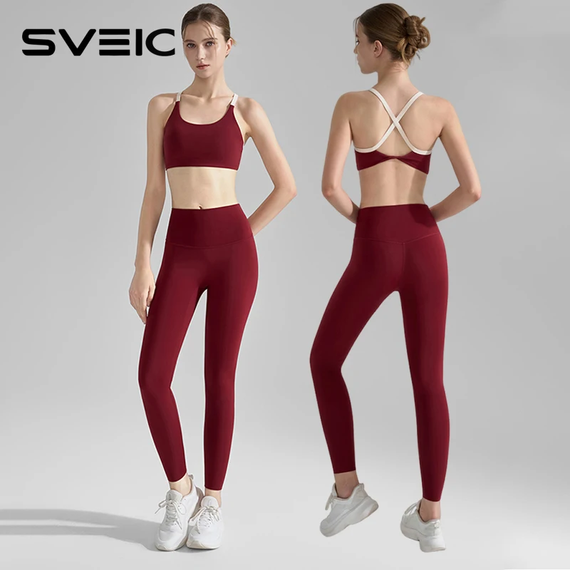 SVEIC Yoga Set Contrasting Color Sports Suits Fitness High Waist Leggings Sportswear Workout Running Training Gym Woman Clothing
SVEIC Yoga Set Contrasting Color Sports Suits Fitness High Waist Leggings Sportswear Workout Running Training Gym Woman Clothing
