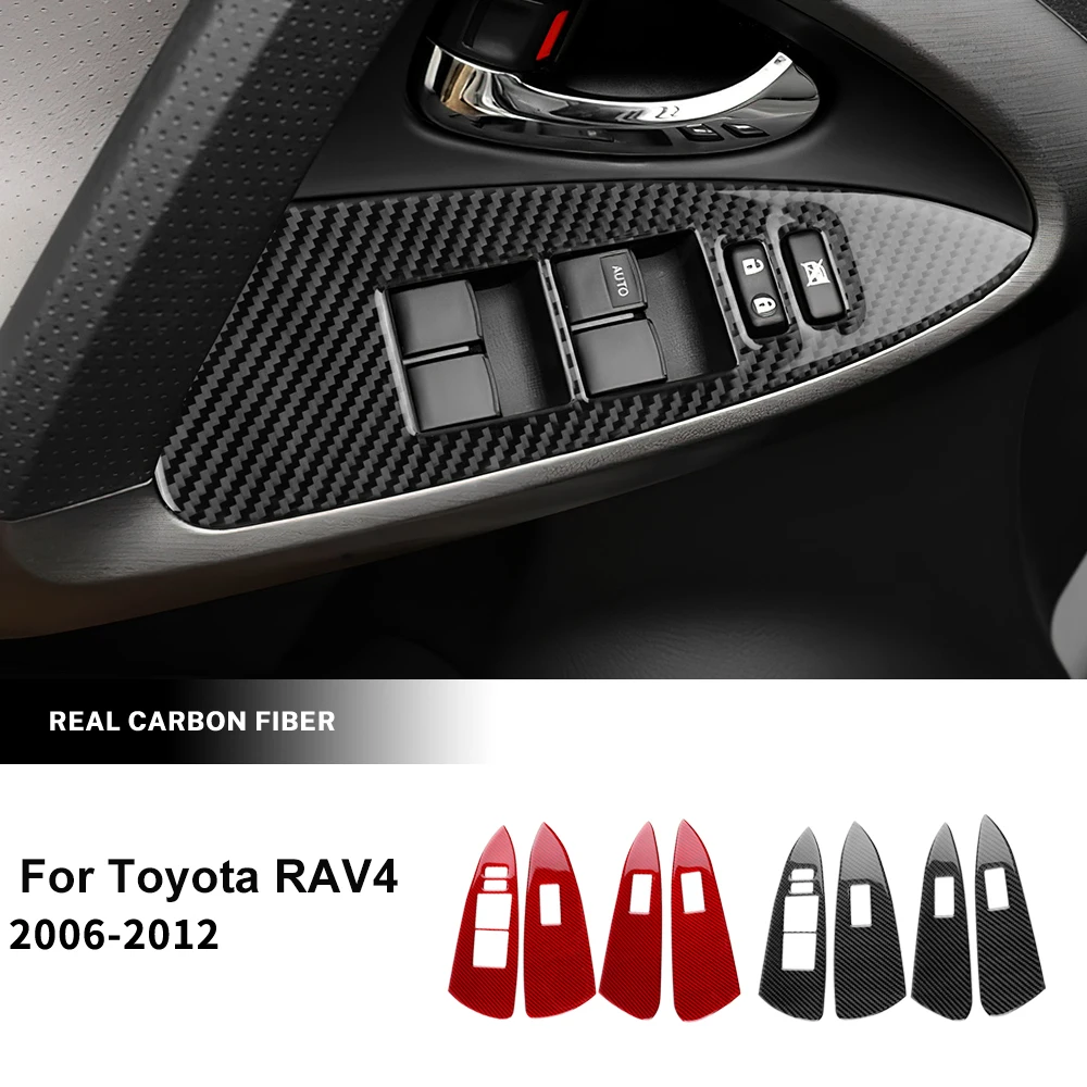 Carbon Fiber Window Switch Panel Trim Cover for Toyota RAV4 2006-2012 Door Lift Frame Interior Decoration Accessories Upgrade
Carbon Fiber Window Switch Panel Trim Cover for Toyota RAV4 2006-2012 Door Lift Frame Interior Decoration Accessories Upgrade