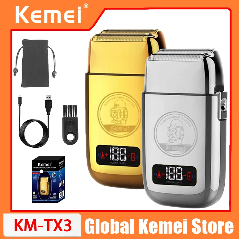 KM-TX3 Metal Housing Rechargeable Electric Shaver for Men Hair Beard Electric Razor Bald Head Shaving Machine Professional Razor
KM-TX3 Metal Housing Rechargeable Electric Shaver for Men Hair Beard Electric Razor Bald Head Shaving Machine Professional Razor