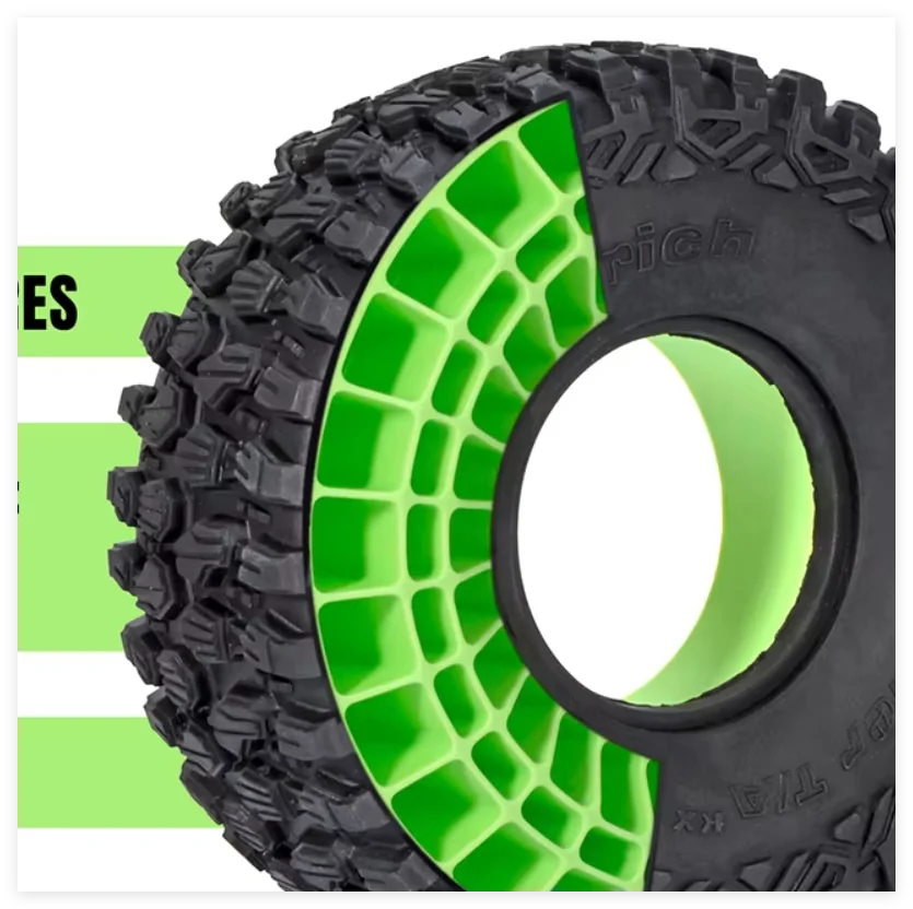9IMOD 4pcs Silicone Rubber Inserts 2.2" Tires Super Soft Wheel Tires 123*45MM For 1/7 1/8 1/10 Remote Control Climbing Car
9IMOD 4pcs Silicone Rubber Inserts 2.2" Tires Super Soft Wheel Tires 123*45MM For 1/7 1/8 1/10 Remote Control Climbing Car