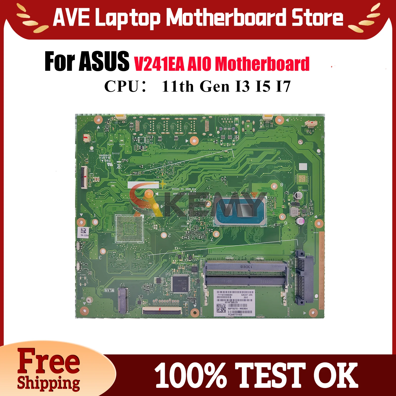 Материнская плата V241EA для ASUS Vivo AiO V241EP V241E V241EA, материнская плата с процессором I3 I5 I7, 100% тестирование, ОК, быстрая доставка, высокое качество
Материнская плата V241EA для ASUS Vivo AiO V241EP V241E V241EA, материнская плата с процессором I3 I5 I7, 100% тестирование, ОК, быстрая доставка, высокое качество