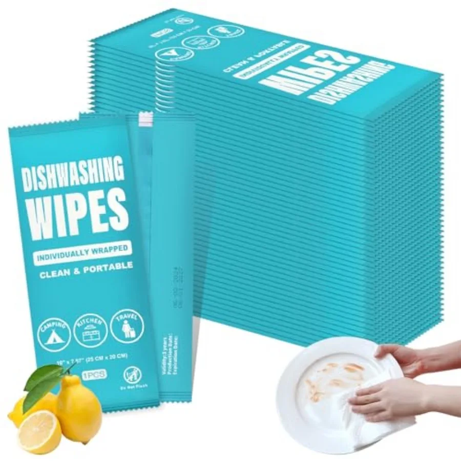 Dish Cleaning Wipes Individually Wrapped, Portable Kitchen Disposable Dish Soap Wipes Bulk Travel Size Quick Cleaning Dishwashi
Dish Cleaning Wipes Individually Wrapped, Portable Kitchen Disposable Dish Soap Wipes Bulk Travel Size Quick Cleaning Dishwashi