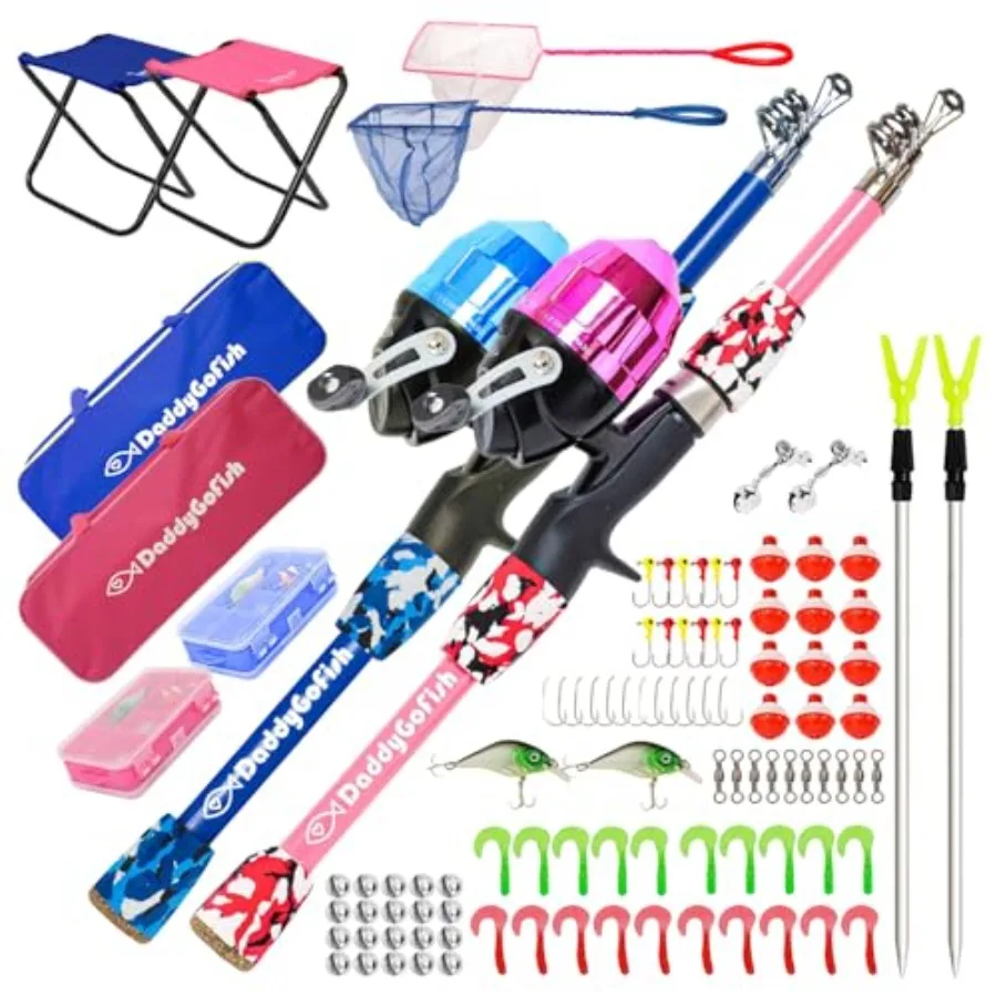 Fishing Pole Rod Reel Combo Tackle Box Starter Set for Boys Girls Toddler Youth Age Beginner Little Junior Anglers Blue Lightwe
Fishing Pole Rod Reel Combo Tackle Box Starter Set for Boys Girls Toddler Youth Age Beginner Little Junior Anglers Blue Lightwe