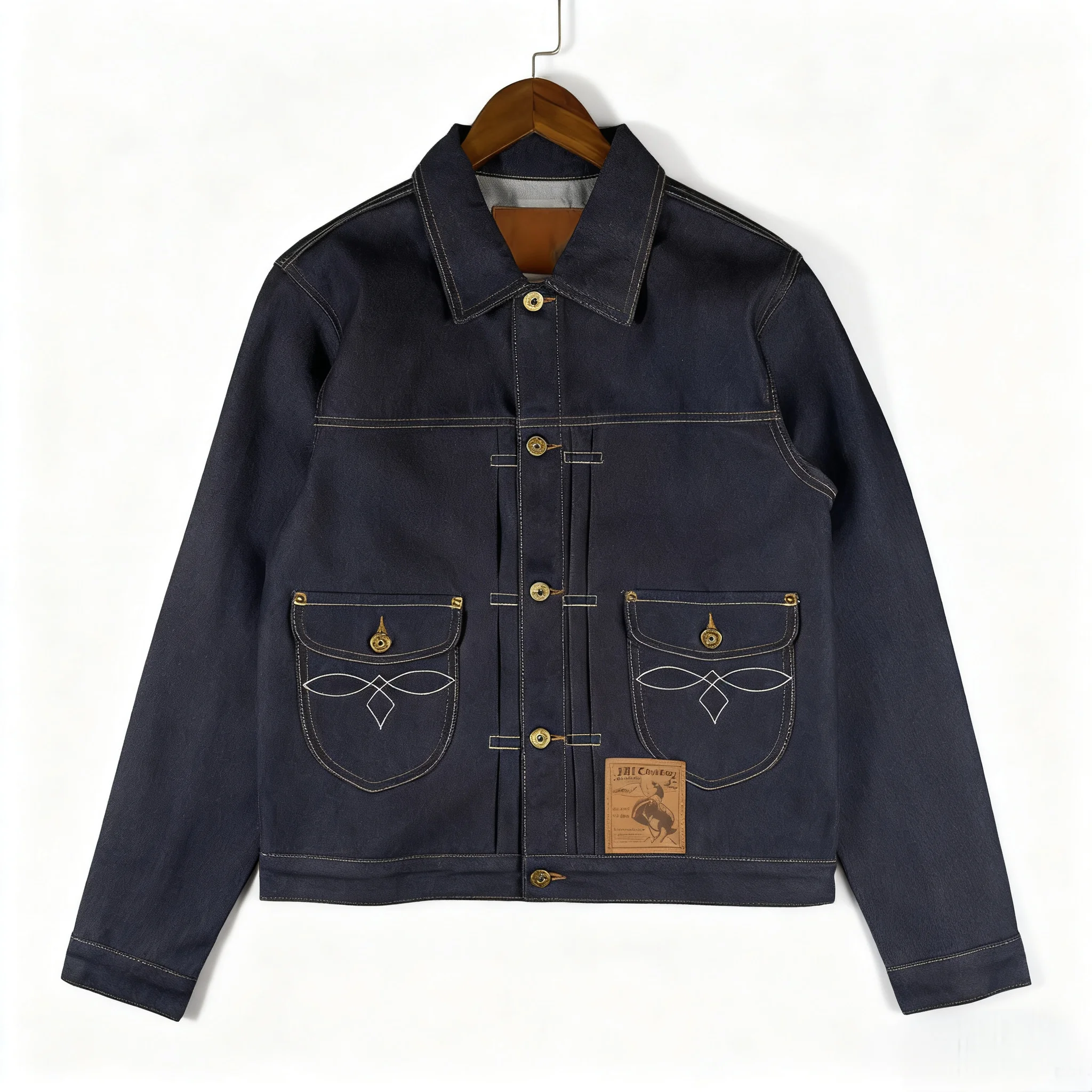 Retro American Western Men's Denim Jaet Indigo Work Motorcycle Jaet Long Sve Cotton Stand Fit Faion Winter Coat
Retro American Western Men's Denim Jaet Indigo Work Motorcycle Jaet Long Sve Cotton Stand Fit Faion Winter Coat
