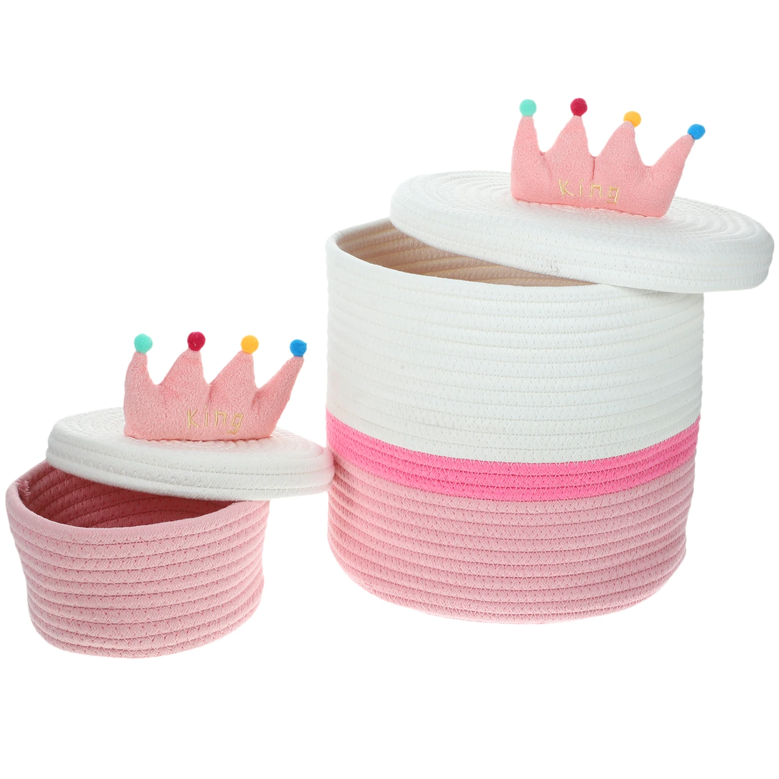 2pcs Storage Baskets with Lids Cotton Rope Woven Decorative White Desktop Small Basket Handmade Natural Organizer for Home
2pcs Storage Baskets with Lids Cotton Rope Woven Decorative White Desktop Small Basket Handmade Natural Organizer for Home
