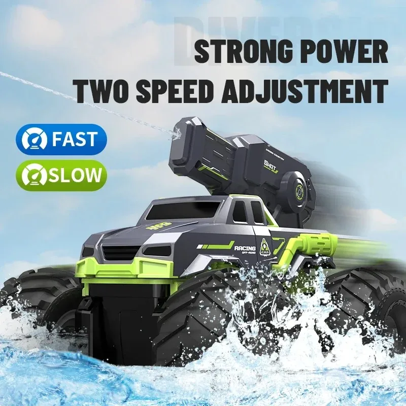 Rc Car with High-pressure Water Gun Large Amphibious Off-road Remote Control Cars for Children Summer Beach Swimming Pool Toys
Rc Car with High-pressure Water Gun Large Amphibious Off-road Remote Control Cars for Children Summer Beach Swimming Pool Toys