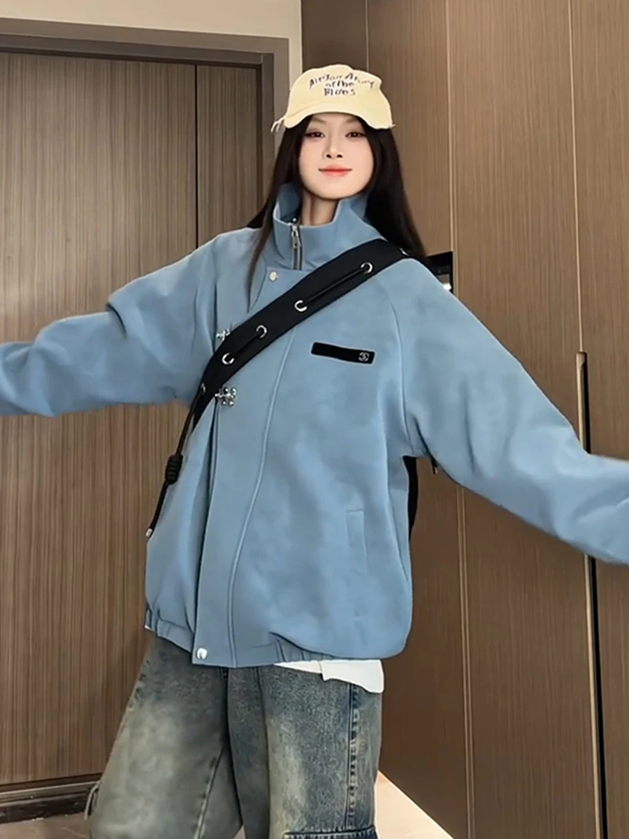 Мужская кожаная куртка-косуха с воротником на молнии, цвет синий туман, в американском стиле High Street, для мотоциклистов, весенняя коллекция
Мужская кожаная куртка-косуха с воротником на молнии, цвет синий туман, в американском стиле High Street, для мотоциклистов, весенняя коллекция