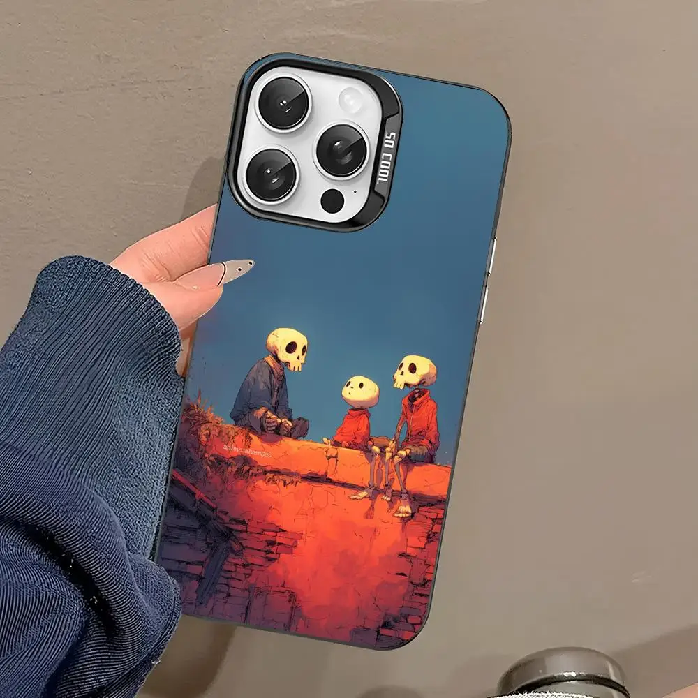 Cartoon Skull Phone Case For iPhone 17/16/15/14/13/12/11 Pro Max Luxury Silver TPU Case Shockproof Anti-Scratch
Cartoon Skull Phone Case For iPhone 17/16/15/14/13/12/11 Pro Max Luxury Silver TPU Case Shockproof Anti-Scratch