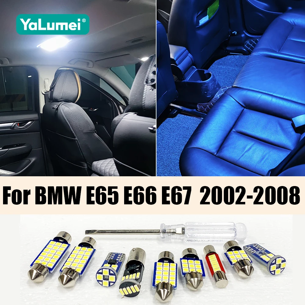 For BMW 7 Series E65 E66 E67 2002-2007 2008 11PCS Car LED Bulbs Interior Dome Reading Lamp Vanity Mirror Trunk Light Accessories
For BMW 7 Series E65 E66 E67 2002-2007 2008 11PCS Car LED Bulbs Interior Dome Reading Lamp Vanity Mirror Trunk Light Accessories