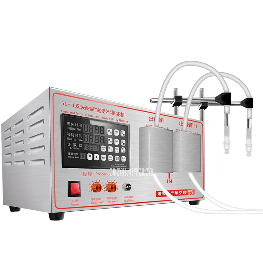 YL-II Automatic Double Head10L Filling Machine Stainless Steel Magnetic Pump Intelligent Panel Liquid Dosing Racking Machine
YL-II Automatic Double Head10L Filling Machine Stainless Steel Magnetic Pump Intelligent Panel Liquid Dosing Racking Machine