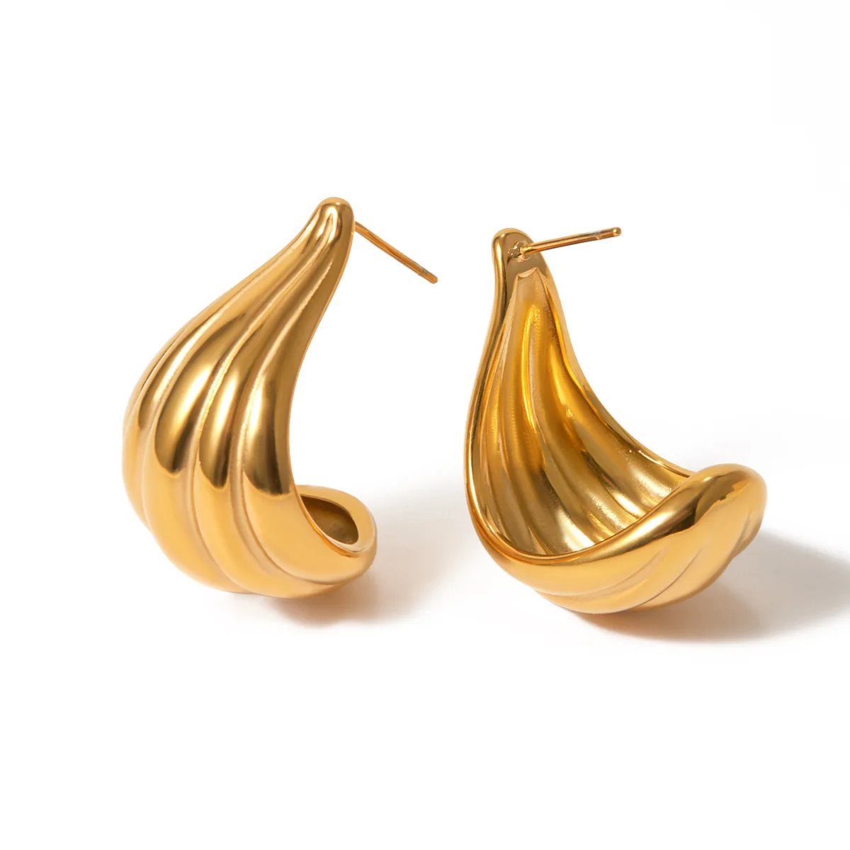 Stainless Steel PVD18K Gold Plated Tarnish Claw Water Drop Hoop Earrings For Woman Jewelry Wholesale Summer Trendy
Stainless Steel PVD18K Gold Plated Tarnish Claw Water Drop Hoop Earrings For Woman Jewelry Wholesale Summer Trendy