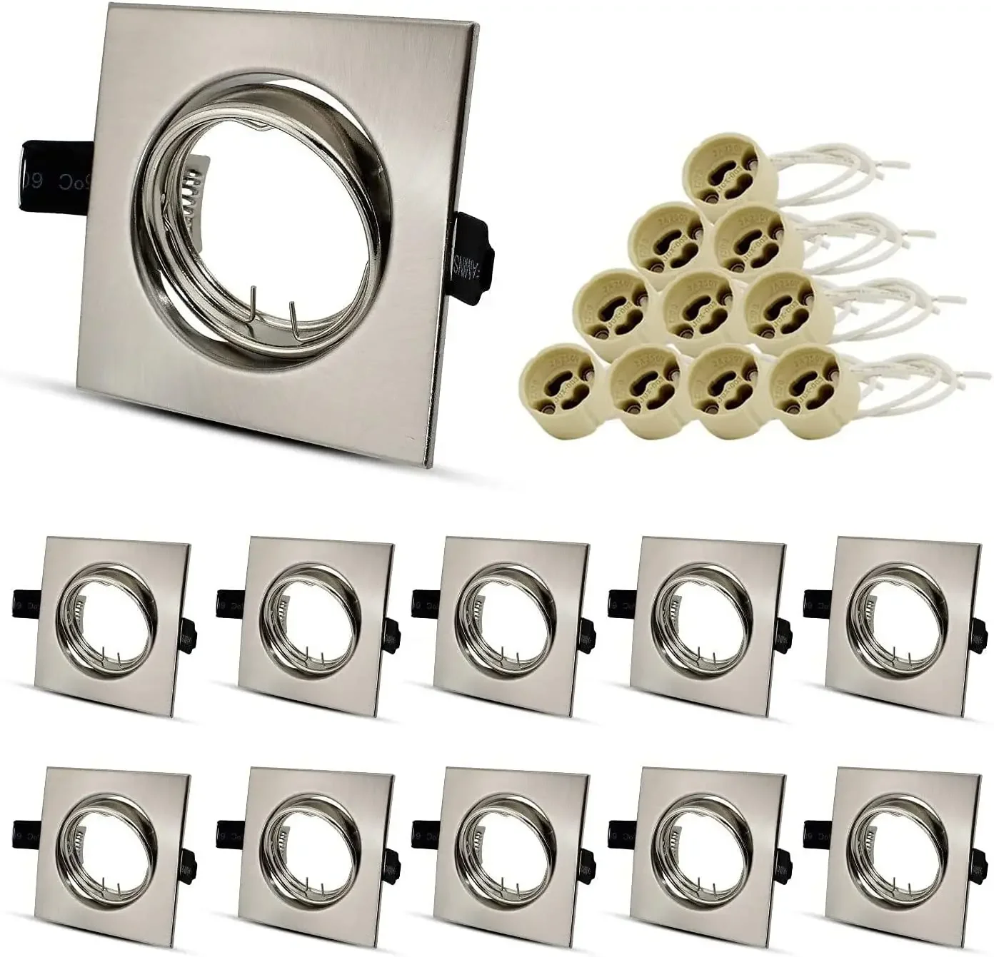 Recessed Downlight Round/Square LED Ceiling Light GU10 Lamp Holder Base Cutout 50MM Mounting Frame Spot Light Fitting Fixtures
Recessed Downlight Round/Square LED Ceiling Light GU10 Lamp Holder Base Cutout 50MM Mounting Frame Spot Light Fitting Fixtures