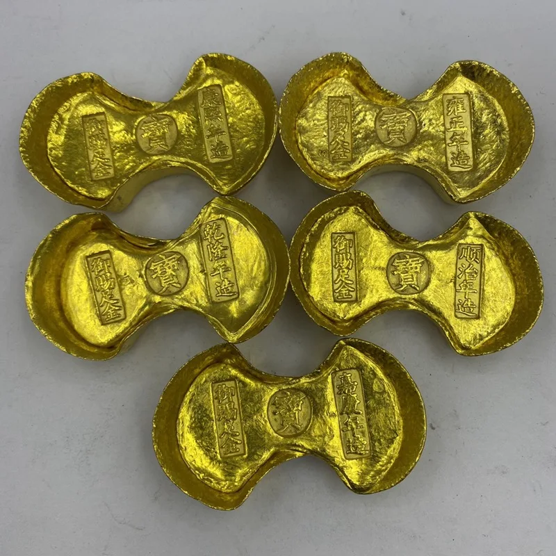 Antique Brass Gilt Waist Ingot Coin Collection Antique Qing Dynasty Five Emperors 0.1kg Gold Ingot Gold Bar
Antique Brass Gilt Waist Ingot Coin Collection Antique Qing Dynasty Five Emperors 0.1kg Gold Ingot Gold Bar