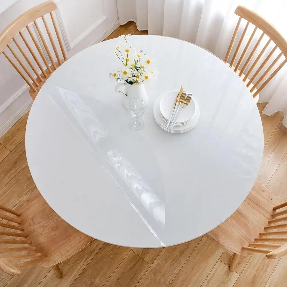 51 Durable Clear Round Tablecloth, Heat-Resistant Plastic Cover for Kitchen and Dining
51 Durable Clear Round Tablecloth, Heat-Resistant Plastic Cover for Kitchen and Dining