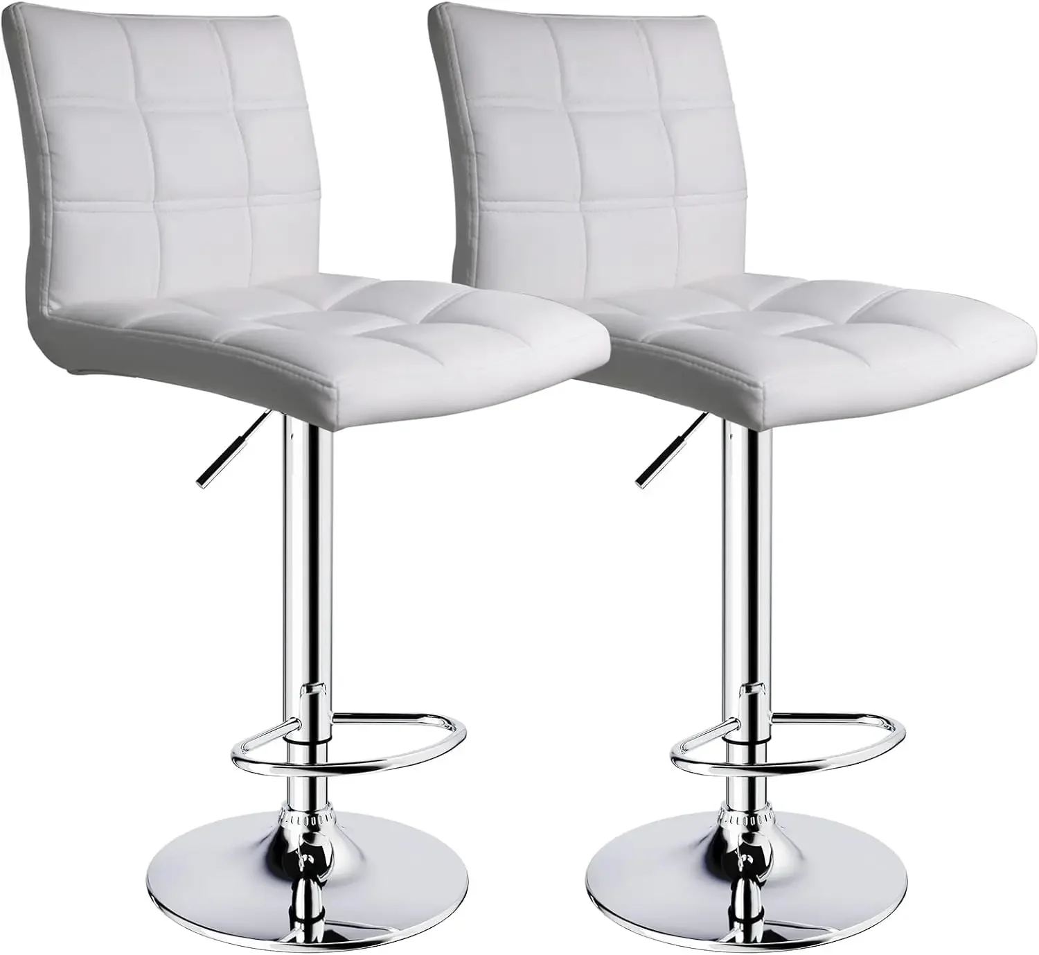 Modern Square PU Leather Adjustable Bar Stools with Back, Set of 2, Counter Height Swivel Stool
Modern Square PU Leather Adjustable Bar Stools with Back, Set of 2, Counter Height Swivel Stool