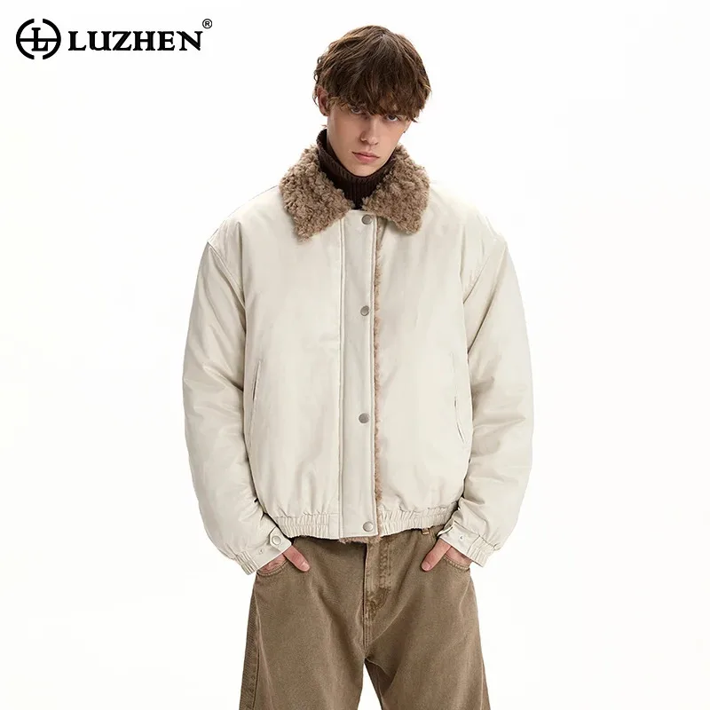 LUZHEN 2025, новая зимняя оригинальная парка из матовой овечьей шерсти с лацканами, мужская модная однотонная красивая стеганая куртка JY5677
LUZHEN 2025, новая зимняя оригинальная парка из матовой овечьей шерсти с лацканами, мужская модная однотонная красивая стеганая куртка JY5677