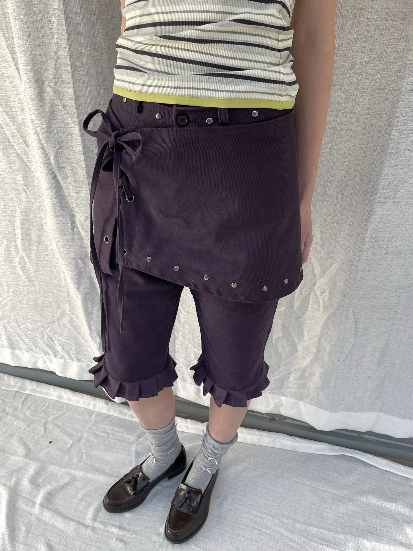 BornToChaos One-Piece Belted Rivet Short Skirt Half Skirt Layered Split Splice Slimming A-Line Casual Cotton Midi Skirt
BornToChaos One-Piece Belted Rivet Short Skirt Half Skirt Layered Split Splice Slimming A-Line Casual Cotton Midi Skirt