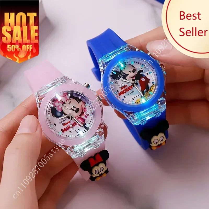 Mickey Mouse Minnie Watch Disney Fashion Cartoon Flash Light Figure Doll Electronic Watch Party Holiday Decorations Gift
Mickey Mouse Minnie Watch Disney Fashion Cartoon Flash Light Figure Doll Electronic Watch Party Holiday Decorations Gift