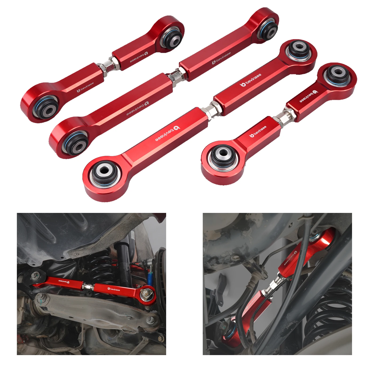 Adjustable Rear Upper & Toe Control Arms with Monoball for BMW E90 E92 E91 E93 E87 E88 E81 E82,Replace 33326763471 & 33326763473
Adjustable Rear Upper & Toe Control Arms with Monoball for BMW E90 E92 E91 E93 E87 E88 E81 E82,Replace 33326763471 & 33326763473