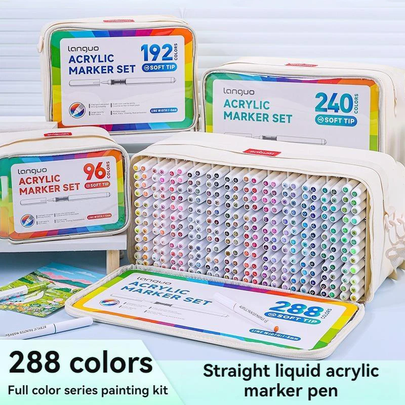 288/240/192/96 Colors/Set Acrylic Paint Art Markers Paint Markers Felt-Tip Pens Stationery Set Art Painting DIY Graffiti Notebook Diary Writing
288/240/192/96 Colors/Set Acrylic Paint Art Markers Paint Markers Felt-Tip Pens Stationery Set Art Painting DIY Graffiti Notebook Diary Writing