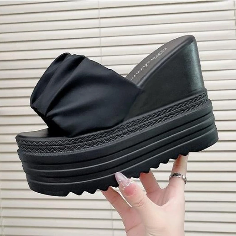 12CM Slippers Casual Shoe Increased Internal Platform Slides Wedge Women Heels Luxury Soft High Flat PU Super Shoes Women Sandal
12CM Slippers Casual Shoe Increased Internal Platform Slides Wedge Women Heels Luxury Soft High Flat PU Super Shoes Women Sandal
