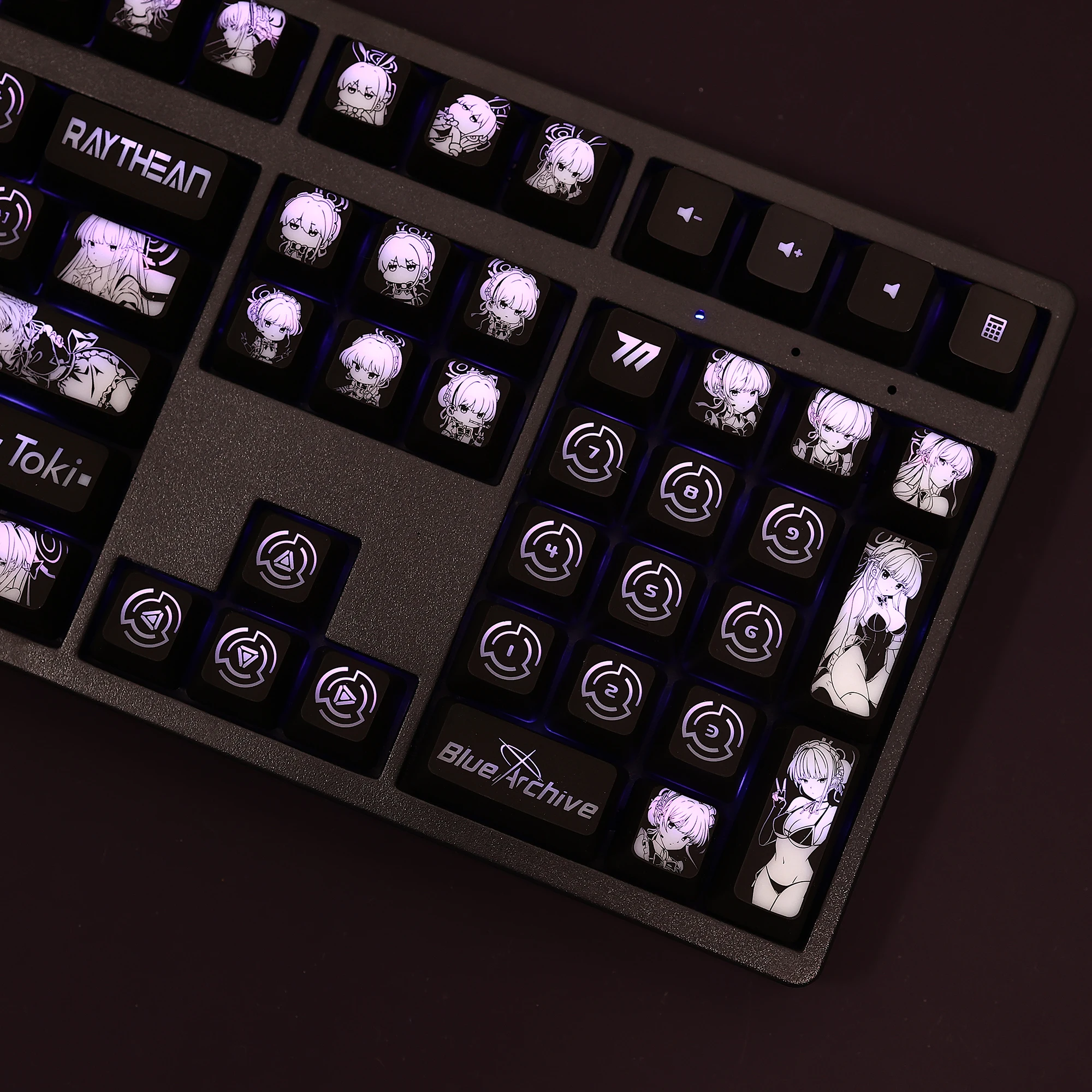 104 Keys/Set Game Blue Archive Asuma Toki Backlit Keycap SWS Black Hole Edition Mechanical Keyboard Keycaps for Corsair K70 K95
104 Keys/Set Game Blue Archive Asuma Toki Backlit Keycap SWS Black Hole Edition Mechanical Keyboard Keycaps for Corsair K70 K95