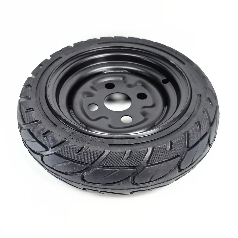 Black 3.50-6 Rear Solid Tire Wheel with Carbon Steel Hub for Four Wheel Electric Scooters and Mobility Vehicles
Black 3.50-6 Rear Solid Tire Wheel with Carbon Steel Hub for Four Wheel Electric Scooters and Mobility Vehicles