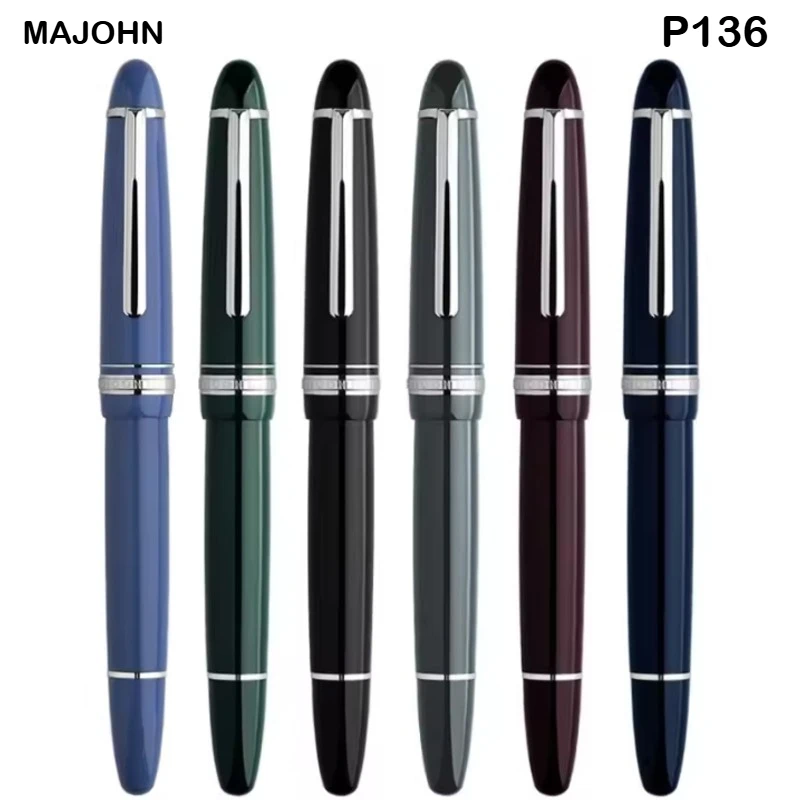 Majohn P136 металлическая перьевая ручка с медным поршнем EF/F, смола 20, чернила для Windows, чернила для письма, подарочная ручка, офисные школьные принадлежности, канцелярские принадлежности 
Majohn P136 металлическая перьевая ручка с медным поршнем EF/F, смола 20, чернила для Windows, чернила для письма, подарочная ручка, офисные школьные принадлежности, канцелярские принадлежности