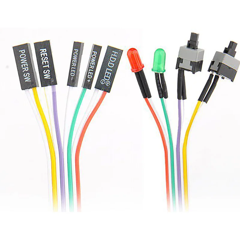 50cm Computer On/Off/Reset 2 Switch LED Light PC Computer Reset Motherboard Power Cable
50cm Computer On/Off/Reset 2 Switch LED Light PC Computer Reset Motherboard Power Cable