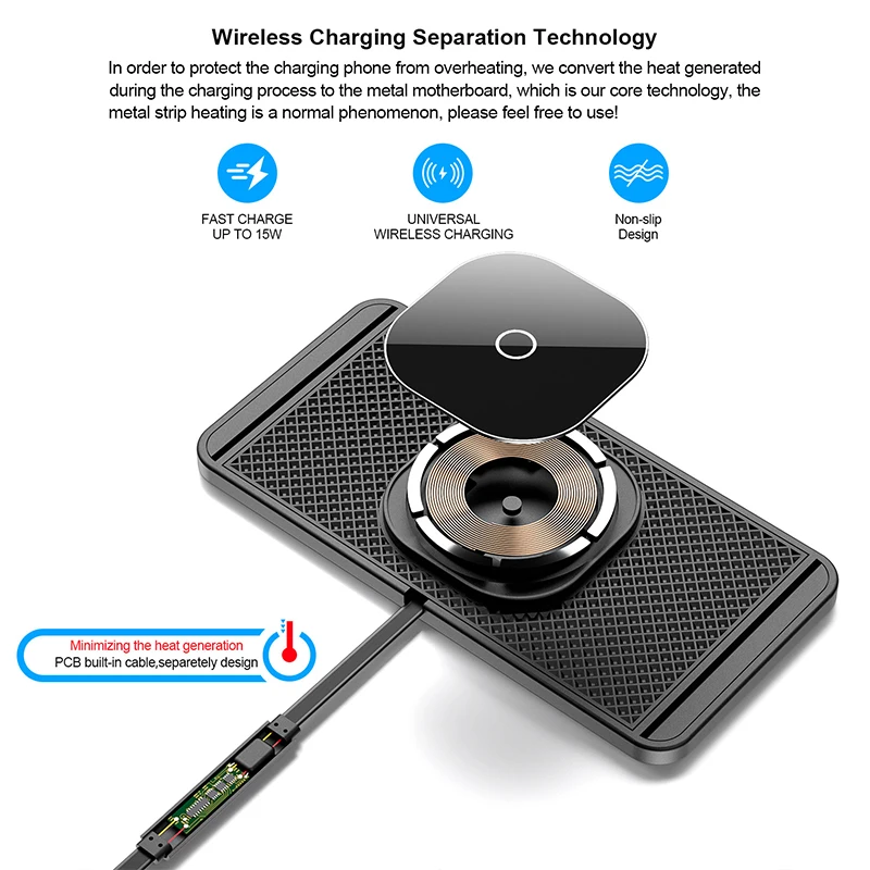 Magnetic Car Wireless Charger Pad Fast Charging Anti-slip Silicone For iPhone 17 16 Mount Wireless Charger Quick Charge Adapter
Magnetic Car Wireless Charger Pad Fast Charging Anti-slip Silicone For iPhone 17 16 Mount Wireless Charger Quick Charge Adapter