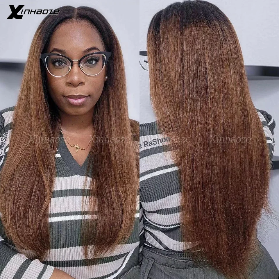 Brazilian Ombre Brown Yaki Straight 360 Lace Frontal Human Hair Wigs For Women #1b/30 5x5 Glueless Lace Closure Silk Base Wigs
Brazilian Ombre Brown Yaki Straight 360 Lace Frontal Human Hair Wigs For Women #1b/30 5x5 Glueless Lace Closure Silk Base Wigs