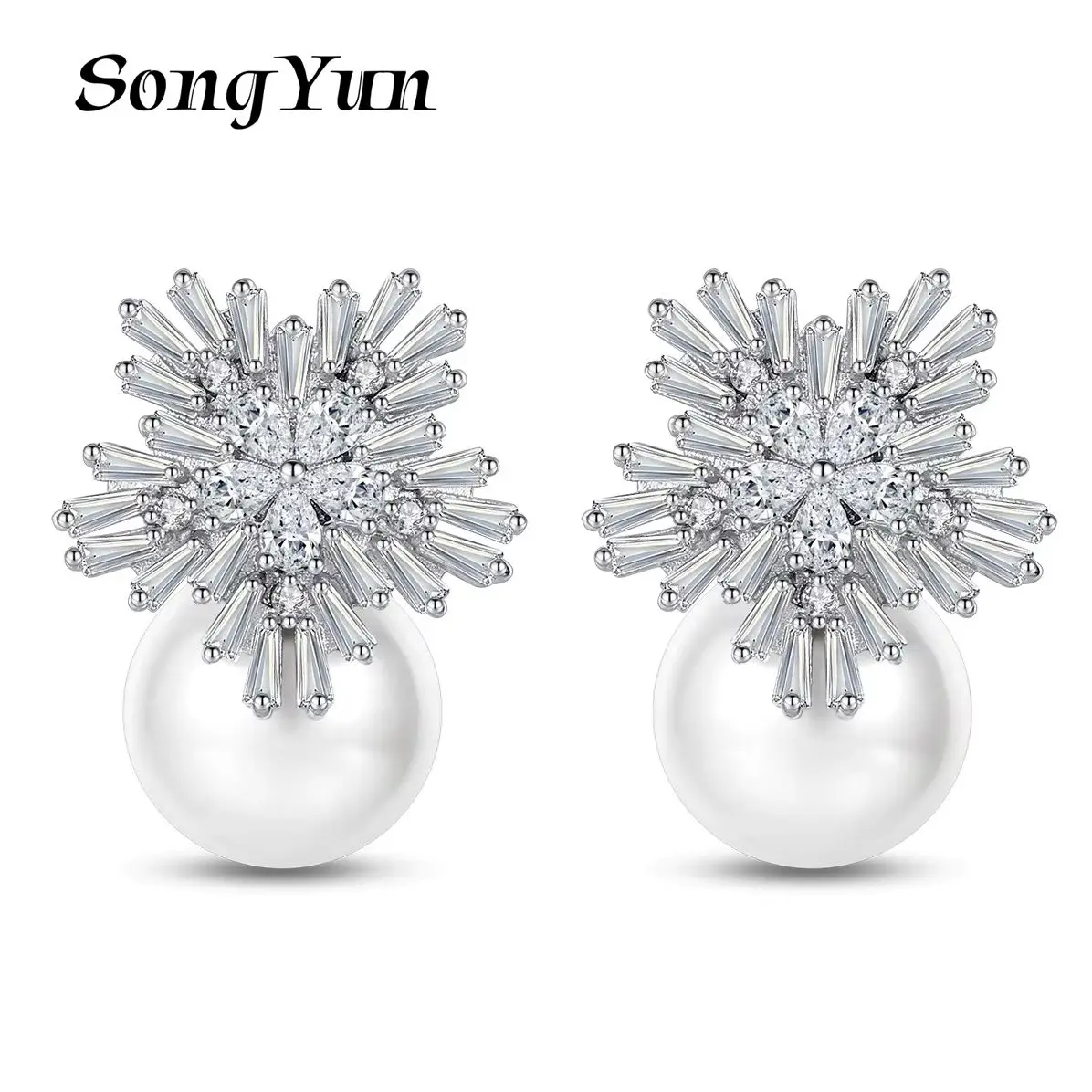 SYYG Jewelry MHT Quality Brass Stud Earrings Dangle CZ 7A Zircon Bachelorette Gift Luxury Jewelry Women Earring Jewelry
SYYG Jewelry MHT Quality Brass Stud Earrings Dangle CZ 7A Zircon Bachelorette Gift Luxury Jewelry Women Earring Jewelry