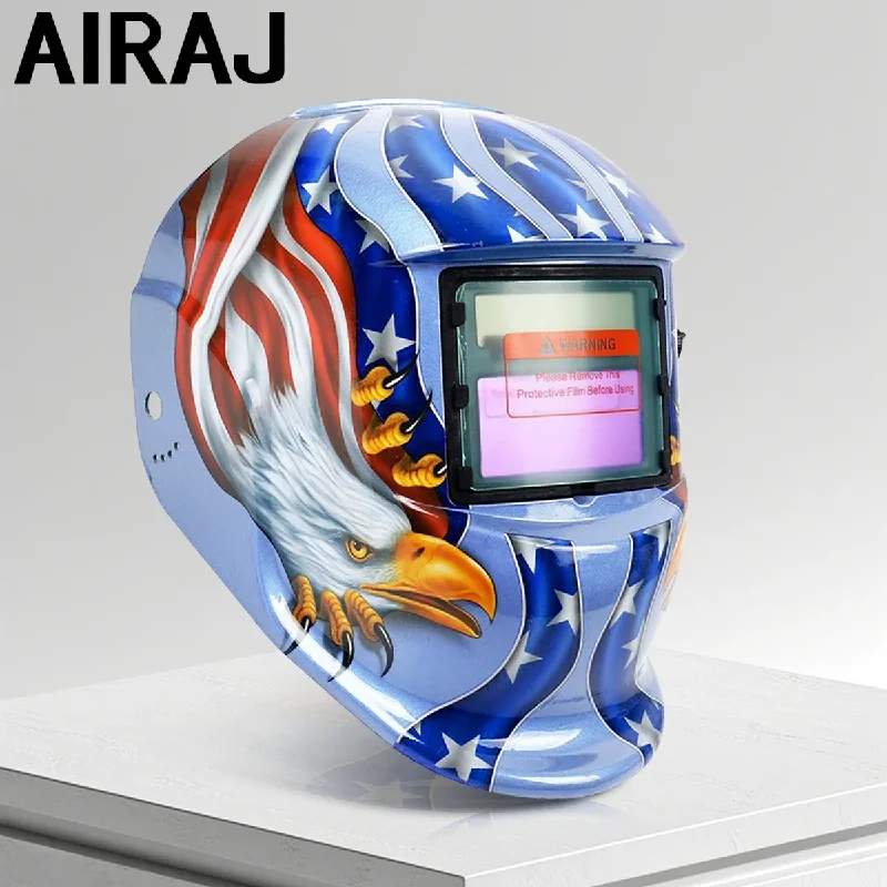 AIRAJ Welding Helmet Auto Darkening Welding Mask For TIG MIG ARC Welder Machine Large View True Color DIN9-13 93*42MM Vision
AIRAJ Welding Helmet Auto Darkening Welding Mask For TIG MIG ARC Welder Machine Large View True Color DIN9-13 93*42MM Vision