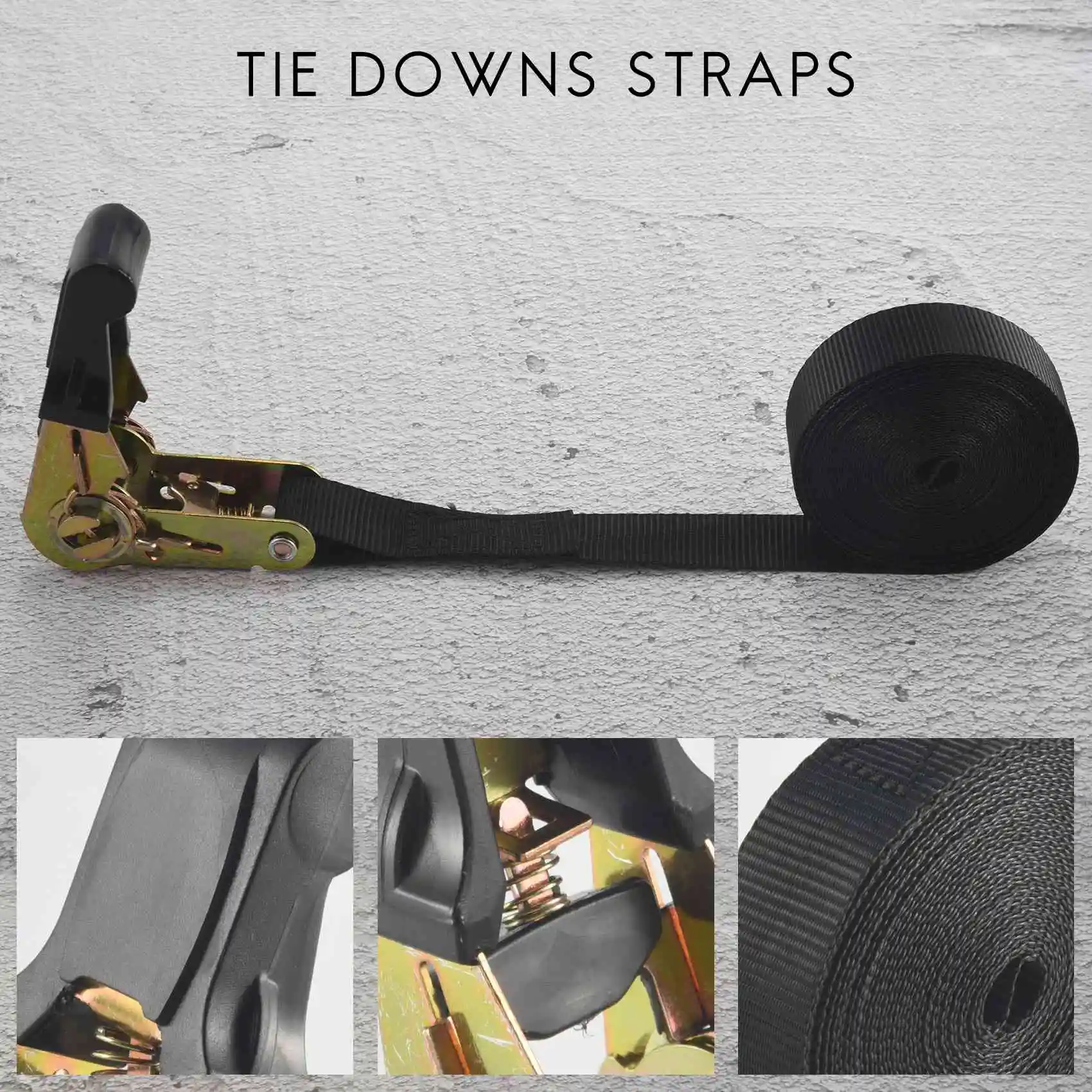 PORK-2 Pack 20 FT Ratchet Tie Downs Straps 6M X25mm Endless Ratchet Strap Heavy Duty Cam Buckles Strap For Motorcycles,Car
PORK-2 Pack 20 FT Ratchet Tie Downs Straps 6M X25mm Endless Ratchet Strap Heavy Duty Cam Buckles Strap For Motorcycles,Car