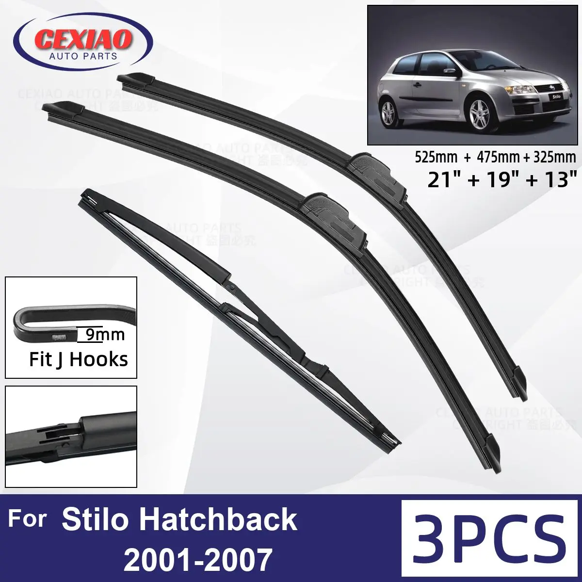Щетки стеклоочистителя передние и задние для Fiat Stilo Hatchback 2001-2007, мягкие резиновые стеклоочистители для автомобильного лобового стекла, 21 "19" 13 "2005 2006
Щетки стеклоочистителя передние и задние для Fiat Stilo Hatchback 2001-2007, мягкие резиновые стеклоочистители для автомобильного лобового стекла, 21 "19" 13 "2005 2006