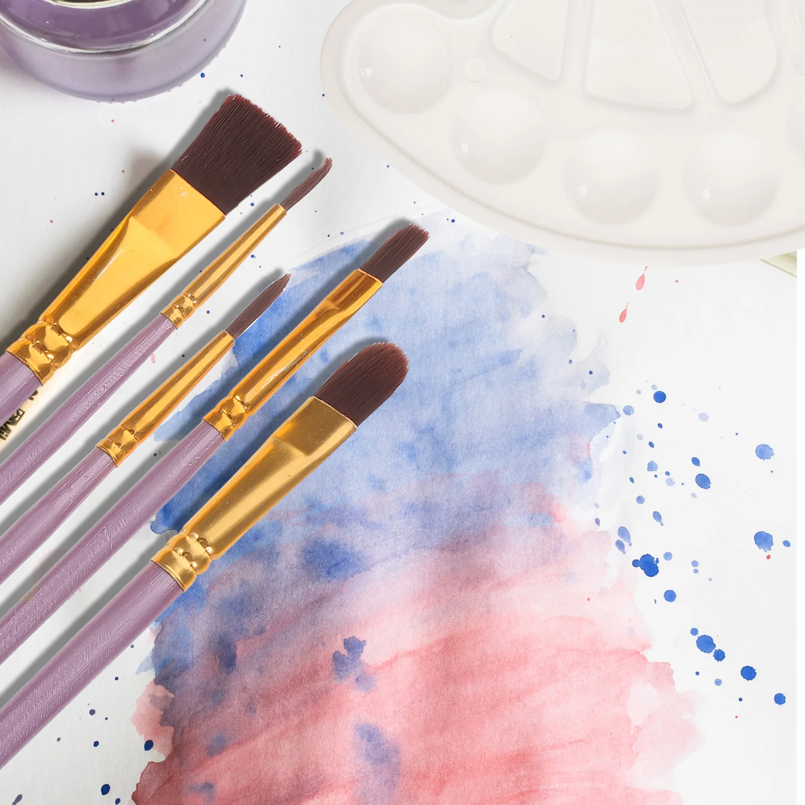 1 set Painting Brush Palette Set Comfort Grip Detail Brushes for Watercolor Oil Acrylic Stencils Easy Clean Art Supplies
1 set Painting Brush Palette Set Comfort Grip Detail Brushes for Watercolor Oil Acrylic Stencils Easy Clean Art Supplies