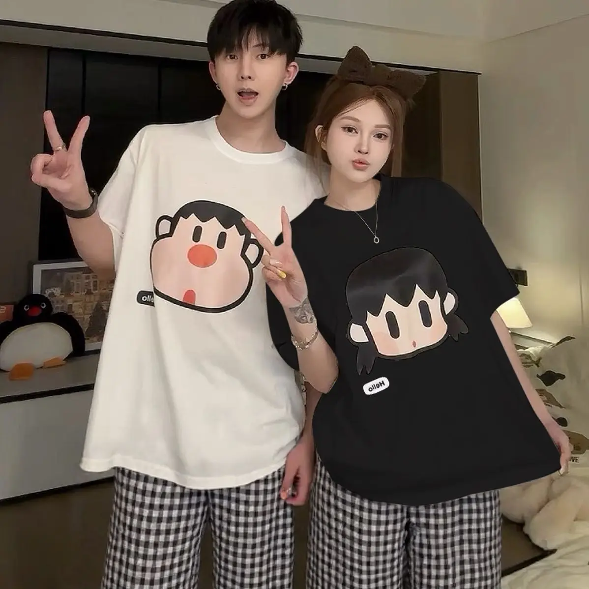 Cute Crayon Shin-Chan Couple Summer Pajama Set Round Neck Short Sleeve T-Shirt Shorts Anime Cartoon Homewear Men Women Sleepwear
Cute Crayon Shin-Chan Couple Summer Pajama Set Round Neck Short Sleeve T-Shirt Shorts Anime Cartoon Homewear Men Women Sleepwear