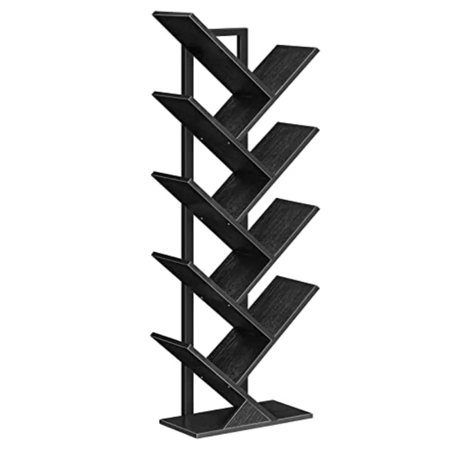 Tree Bookshelf 9-Tier Bookcase Wooden Shelves Floor Standing Storage Rack for Display of CDs Books in Living Room Home Office W
Tree Bookshelf 9-Tier Bookcase Wooden Shelves Floor Standing Storage Rack for Display of CDs Books in Living Room Home Office W