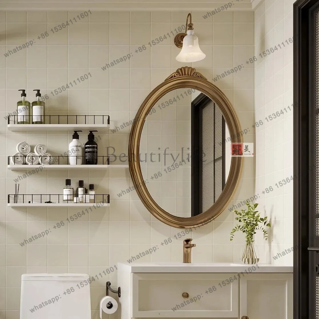 French retro oval toilet smart bathroom, vanity, makeup, European decorative mirror
French retro oval toilet smart bathroom, vanity, makeup, European decorative mirror
