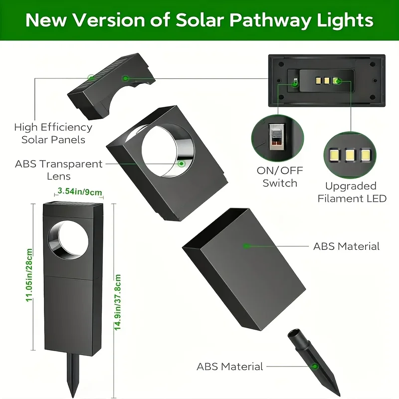 12pcs Set Of Solar Outdoor Lights, Landscape Lights, Bright Moon Shaped Outdoor Path Lights, Automatic Switch, Suitable for Outdoor Terrace Garden Paths, Warm White Light Optional 6pcs
12pcs Set Of Solar Outdoor Lights, Landscape Lights, Bright Moon Shaped Outdoor Path Lights, Automatic Switch, Suitable for Outdoor Terrace Garden Paths, Warm White Light Optional 6pcs