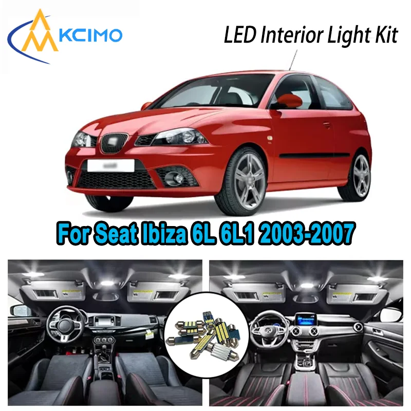 For Seat Ibiza 6L 6L1 2003-2007 2005 2006 Premium Bright LED Interior Dome Map Trunk Light Kit Car Led Lamps Canbus No Error 
For Seat Ibiza 6L 6L1 2003-2007 2005 2006 Premium Bright LED Interior Dome Map Trunk Light Kit Car Led Lamps Canbus No Error