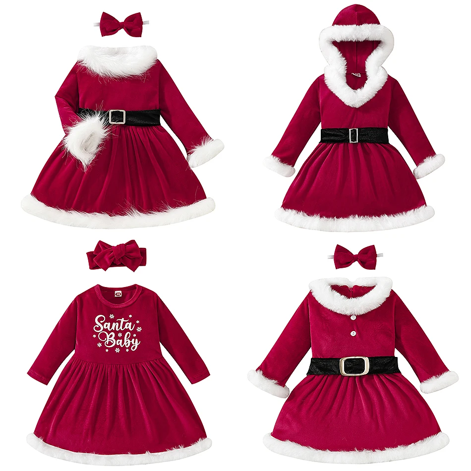 Toddler Christmas Princess Dress Baby Girls Hooded Bow Santa Claus Cosplay Fluffy Frocks Newborn Red Xmas Theme Party Clothes
Toddler Christmas Princess Dress Baby Girls Hooded Bow Santa Claus Cosplay Fluffy Frocks Newborn Red Xmas Theme Party Clothes
