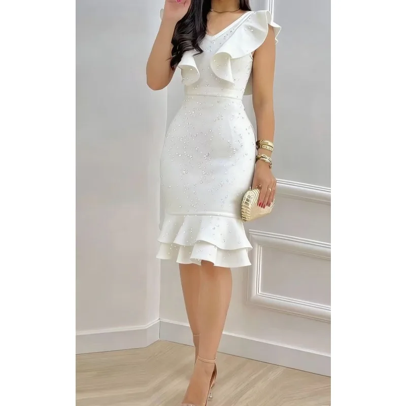 Sexy Dress Women Summer 2026 Party Off Shoulder Split Ruffle Bodycon Knee-length Skirt Glitter Party Elegant Dresses Vestido
Sexy Dress Women Summer 2026 Party Off Shoulder Split Ruffle Bodycon Knee-length Skirt Glitter Party Elegant Dresses Vestido