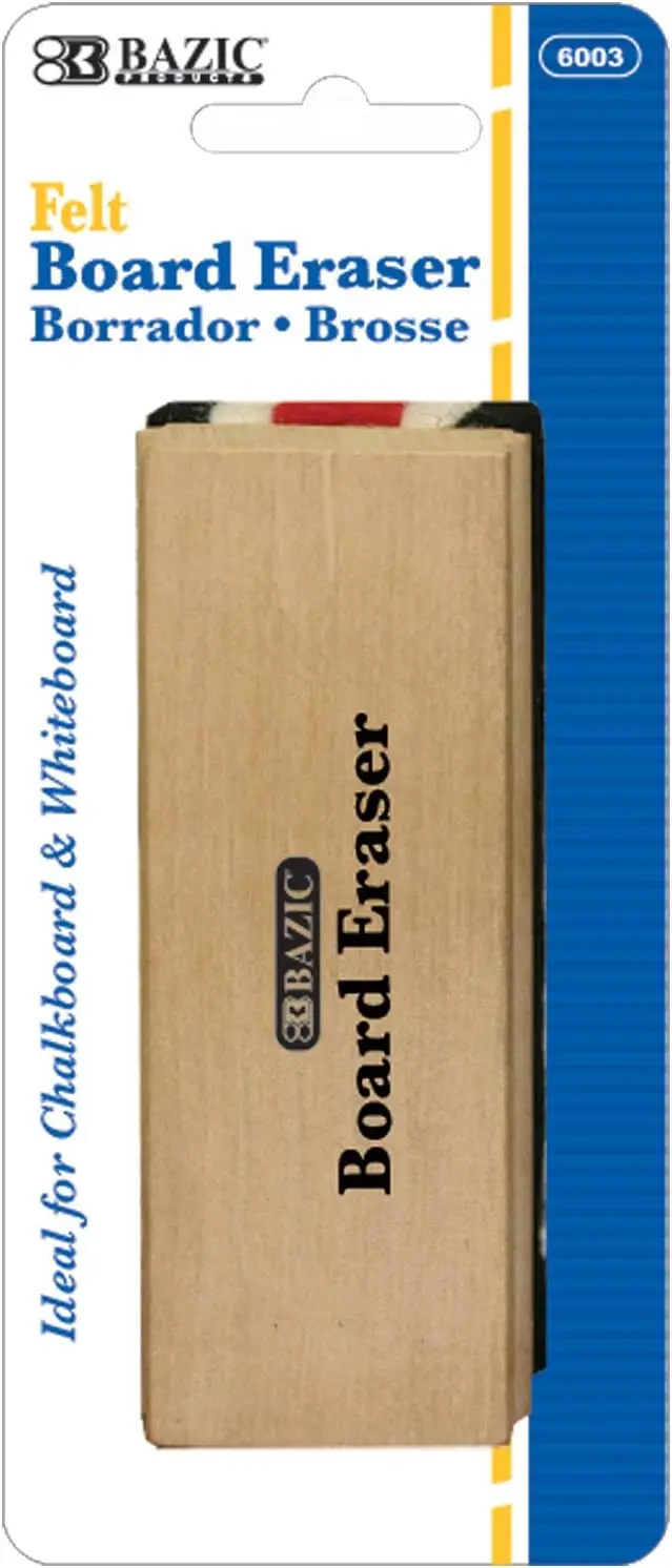 Felt Chalkboard Eraser, Wood Blackboard Eraser Cleaner Dustless for Teacher Kids Office Classroom, 1-Pack
Felt Chalkboard Eraser, Wood Blackboard Eraser Cleaner Dustless for Teacher Kids Office Classroom, 1-Pack