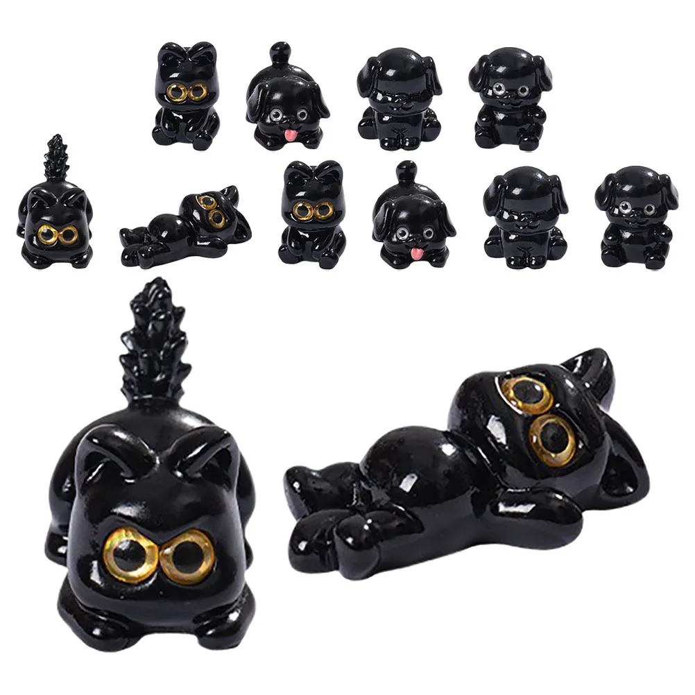 12pcs Mini Black Resin Dog Cat Figurines Realistic Animal Statues For Fairy Garden Diy Terrarium Decor Moss Landscape Ornament
12pcs Mini Black Resin Dog Cat Figurines Realistic Animal Statues For Fairy Garden Diy Terrarium Decor Moss Landscape Ornament