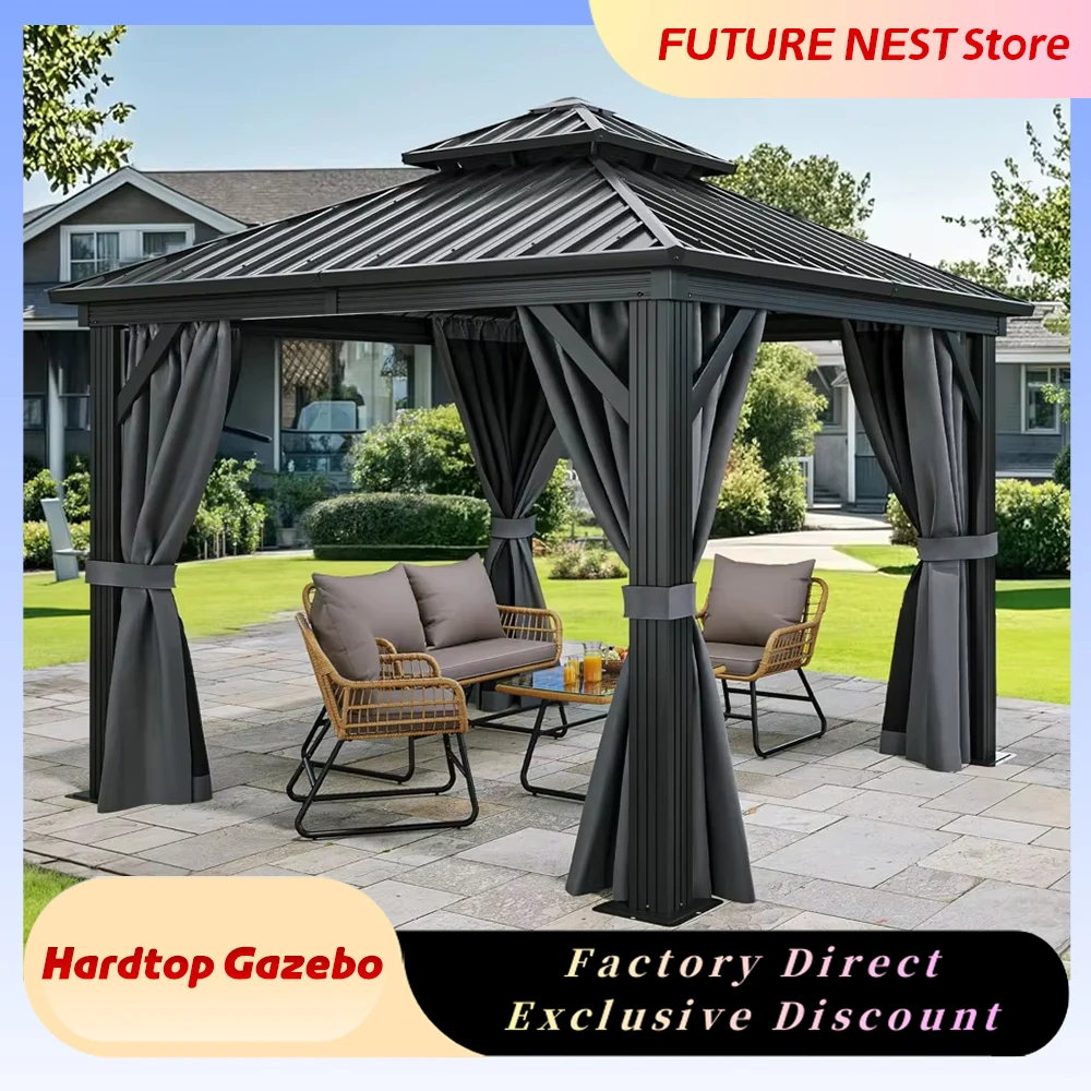 Hardtop Gazebo Heavy Duty Double Roof with Curtains Galvanized Steel Outdoor Combined Both Dimensions and Styles Can Customized
Hardtop Gazebo Heavy Duty Double Roof with Curtains Galvanized Steel Outdoor Combined Both Dimensions and Styles Can Customized