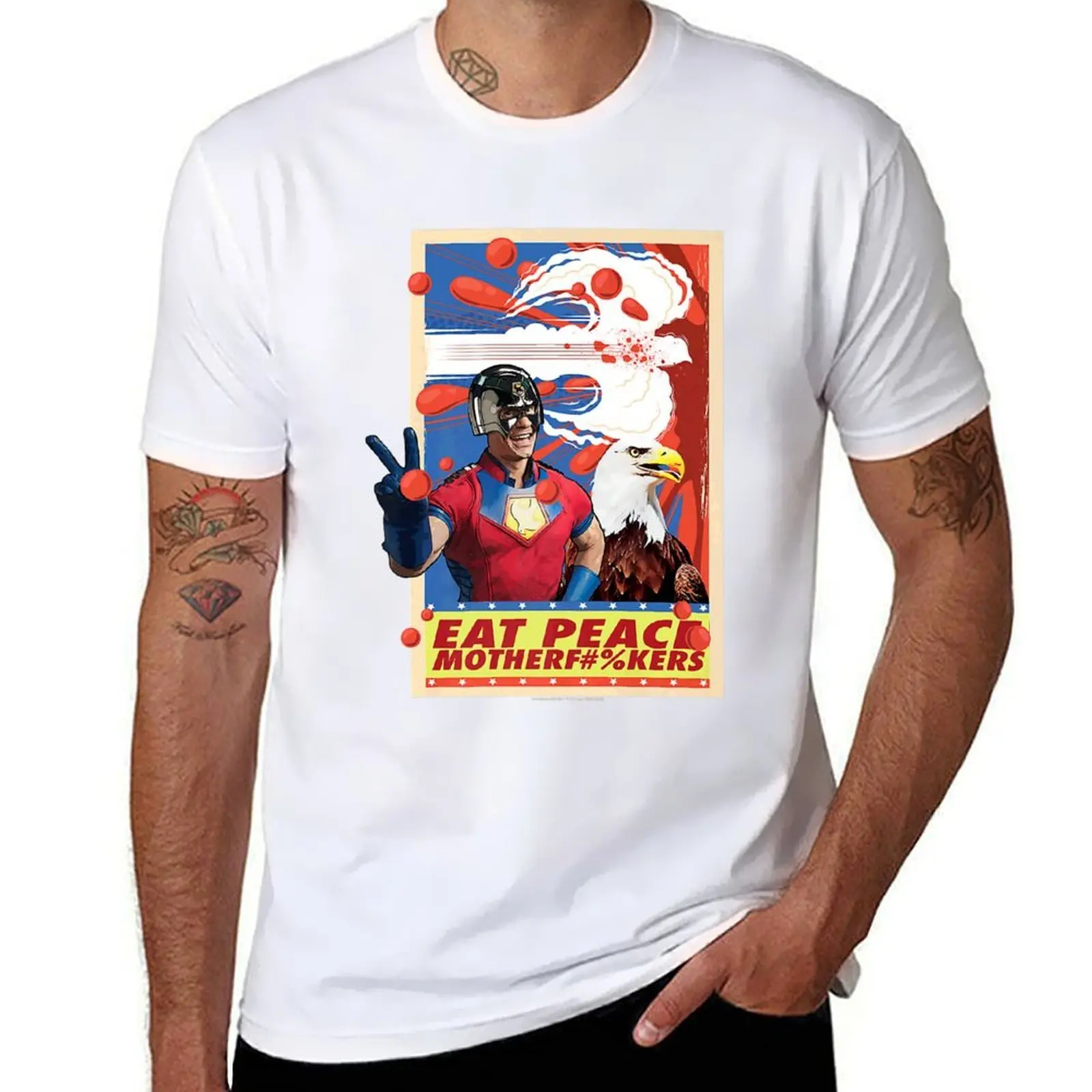 Peacemaker Eat Peace with Eagle T-Shirt man t shirt summer t shirts for man pack cotton T-Shirt
Peacemaker Eat Peace with Eagle T-Shirt man t shirt summer t shirts for man pack cotton T-Shirt