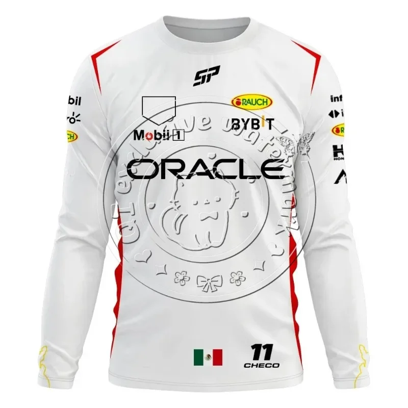 Formula1 Team Racing Long Sleeve T-shirt Spring Autumn Oversized Men T Shirts 2025 Red Racing Team Checo 11 Driver Clothing Tees
Formula1 Team Racing Long Sleeve T-shirt Spring Autumn Oversized Men T Shirts 2025 Red Racing Team Checo 11 Driver Clothing Tees