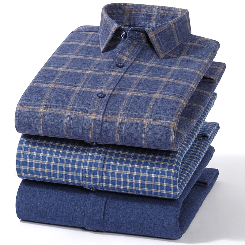 Hight quality 100%cotton brushed winter long sleeve shirts for men casual thicken warm plaid tops soft designer elegant clothes
Hight quality 100%cotton brushed winter long sleeve shirts for men casual thicken warm plaid tops soft designer elegant clothes