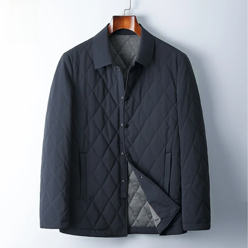 Paul Men's Diamond Pattern Thin Cotton Jacket Winter New Style Business Turn-down Collar Color Cotton Coat Men Outerwear
Paul Men's Diamond Pattern Thin Cotton Jacket Winter New Style Business Turn-down Collar Color Cotton Coat Men Outerwear